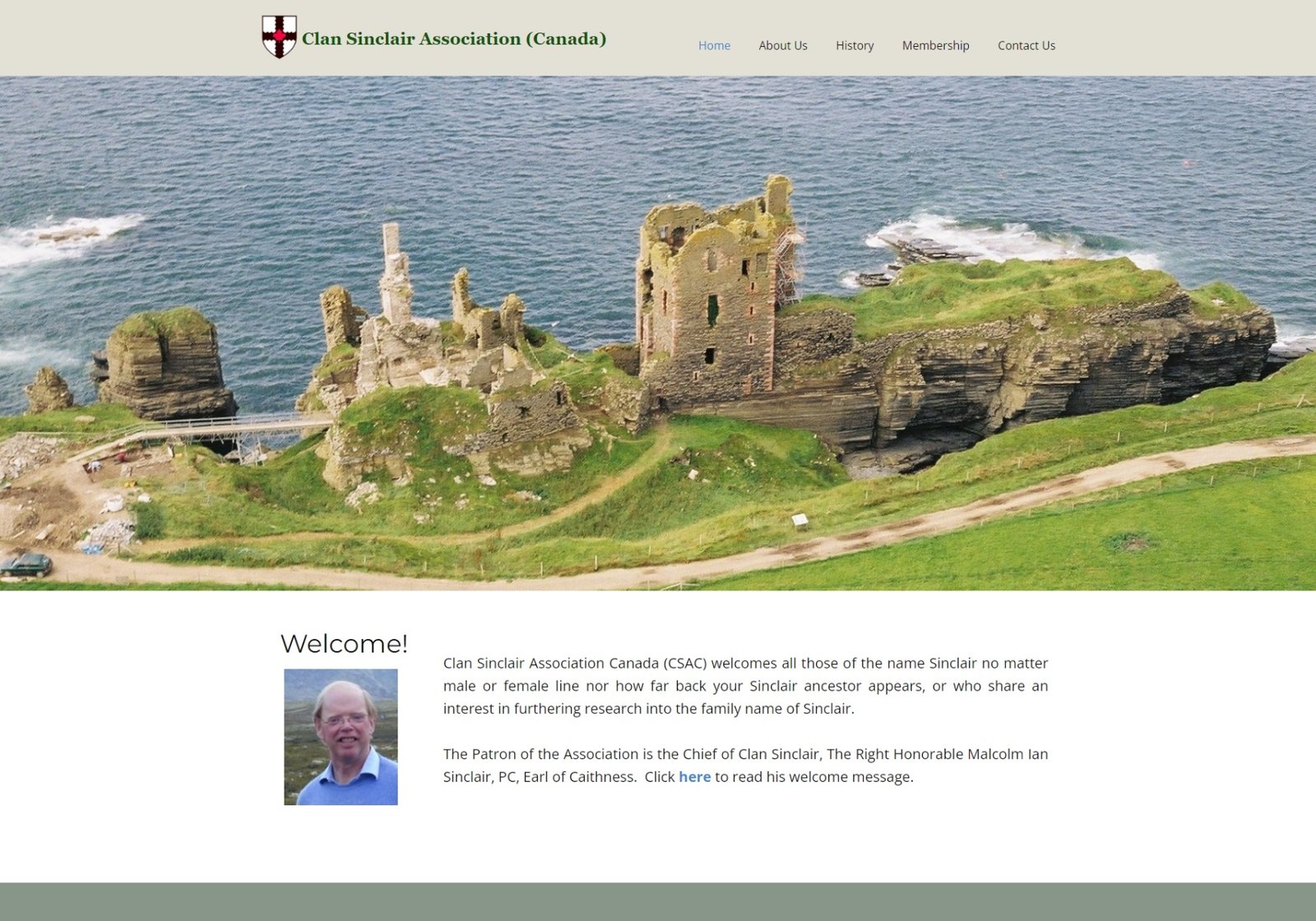 Screenshot of Clan Sinclair Canada