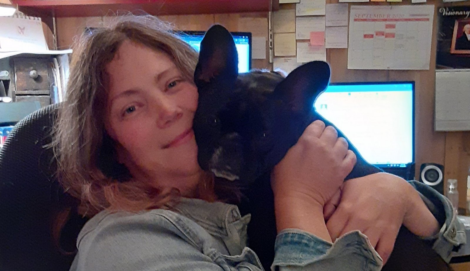 Owner Jan Johnpier and her dog