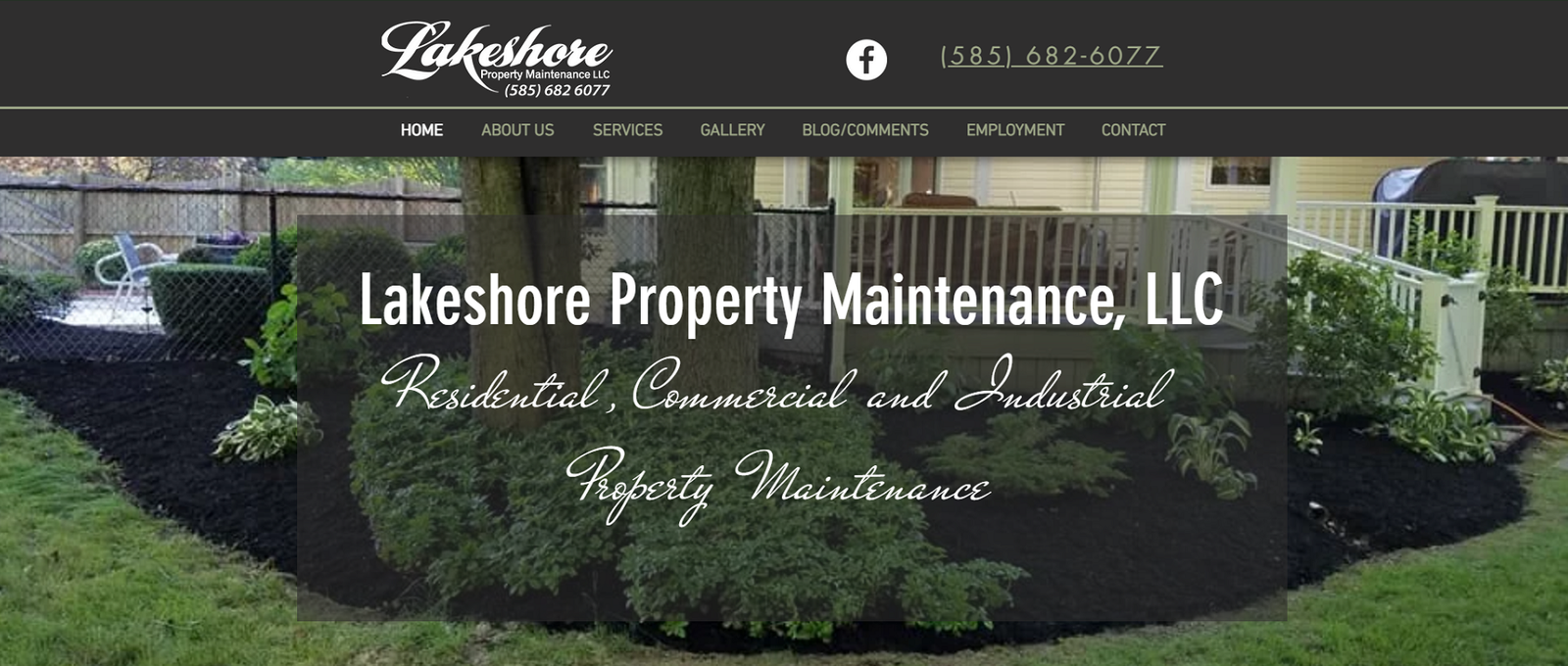 Website sample for Lakeshore Property Maintence
